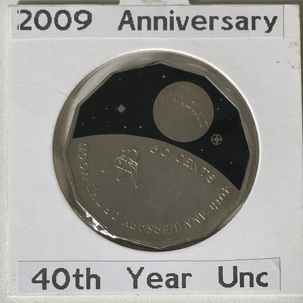 Australia 2009 50c Fifty Cents 40th Anniversary of Moon Landing Uncirculated Coin