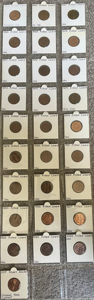 Australia 1966-2017 2c Uncirculated Coin Collection