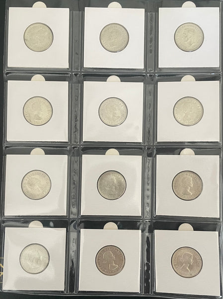 Australian Silver Shilling 1/- Set Complete Including 1921 & 1933