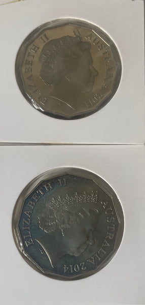 Australia 1966 - 2011 plus 2014 Royal Australian Mint Fifty Cents 50c Proof Coin Collection