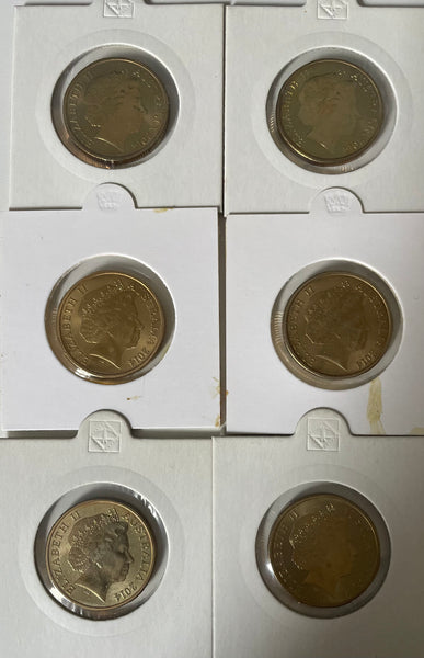 Australia 2014 Royal Australian Mint $1 Coloured Bugs Coin Set of 6