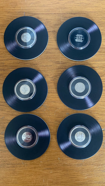 Australia 2021 Royal Australian Mint AC/DC ACDC 20c Uncirculated Coin Set 6.  Volume 2