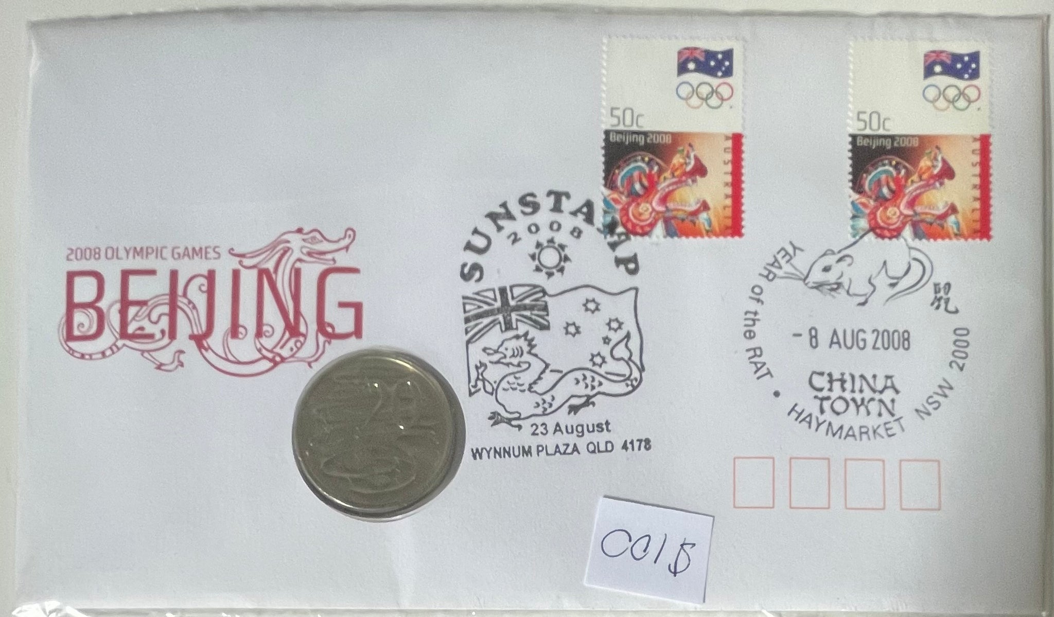 Australia 2008 20c Olympic Games Beijing PNC