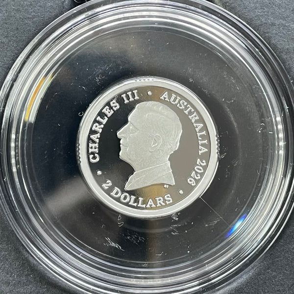 2026 Royal Australian Mint Dawn Service Lest We Forget $2 Coloured Silver Proof Coin