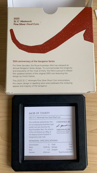 Australia 2023 RAM $1 Mob of Thirty, C Mintmark 1 oz Silver Proof Coin