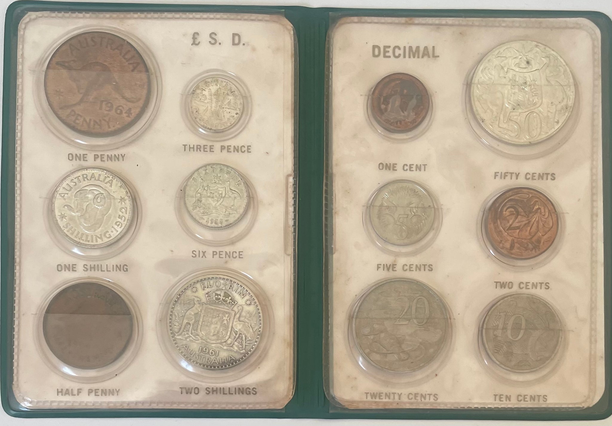 Australia 1966 Decimal Currency plus 1960s Predecimal Changeover Collection of 12 coins