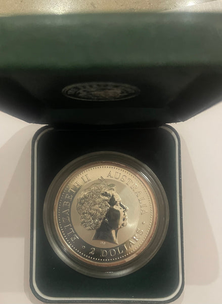 Australia 2001 Perth Mint $2  Kookaburra 2oz .999 Silver Coin