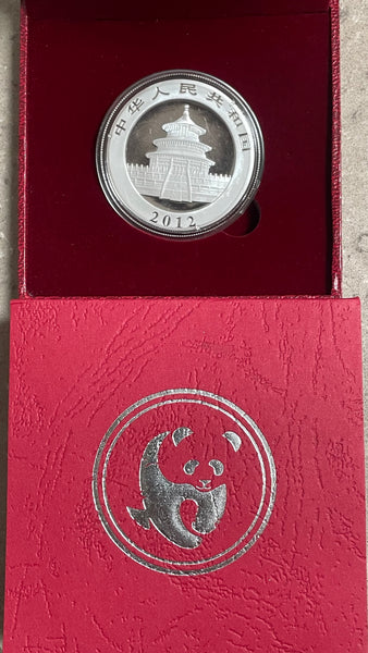 China 2012 10 Yuan  99.9 Silver One Ounce 1oz Panda