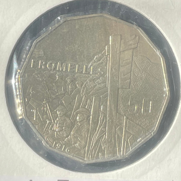 Australia 2016 Royal Australian Mint Fifty Cents 50c Australia The Battle of Fromelles Uncirculated Coin