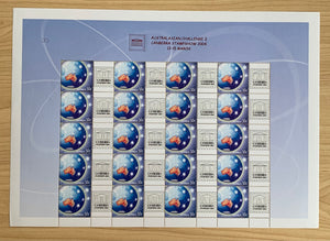 Australia 2004 50c SES Canberra Stampshow Australasian Challenge 2  set of 2 sheets