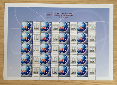 Australia 2004 50c SES Canberra Stampshow Australasian Challenge 2  set of 2 sheets