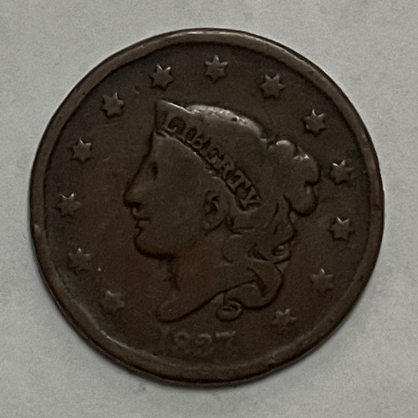 USA 1837 Large Cent Coin.