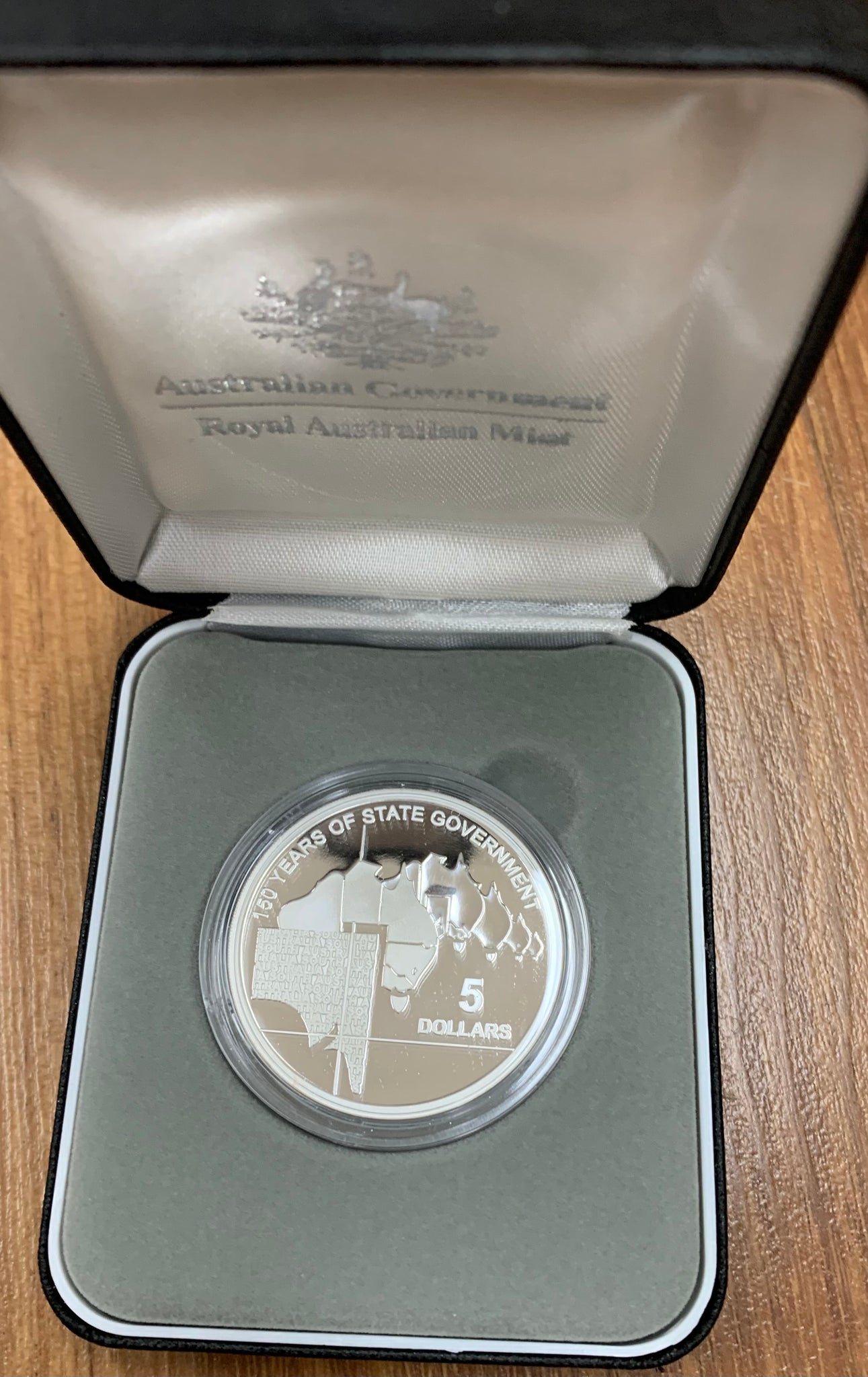 2006 Royal Australian Mint $5 150 Years of State Government South Australia Silver Proof Coin