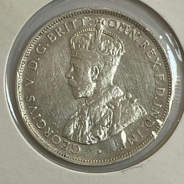 Australia 1913 2/- Florin Silver Coin Fine Condition