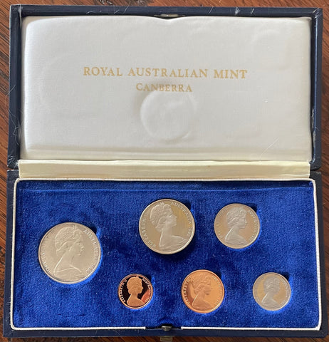 Australia 1966 Royal Australian Mint Proof Year Coin Set in Dark Blue Case