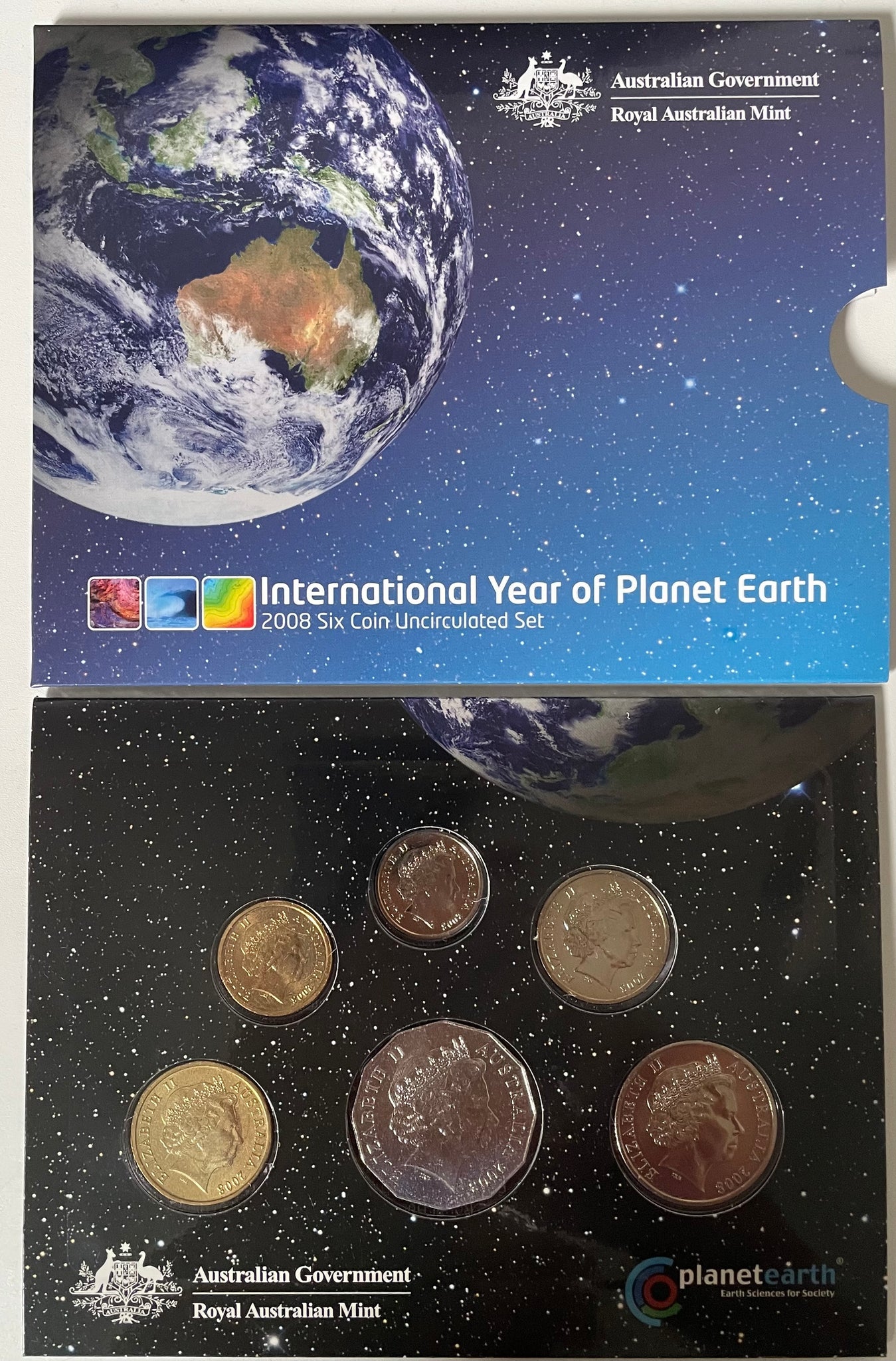 Australia 2008 Royal Australian Mint Uncirculated Coin Set International Year of Planet Earth