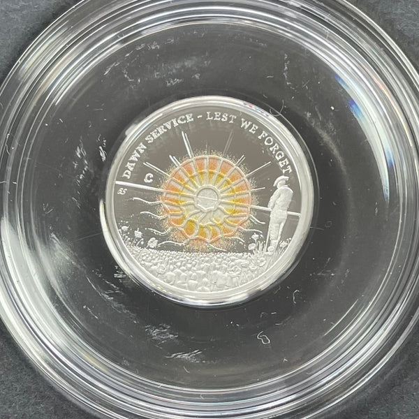 2026 Royal Australian Mint Dawn Service Lest We Forget $2 Coloured Silver Proof Coin