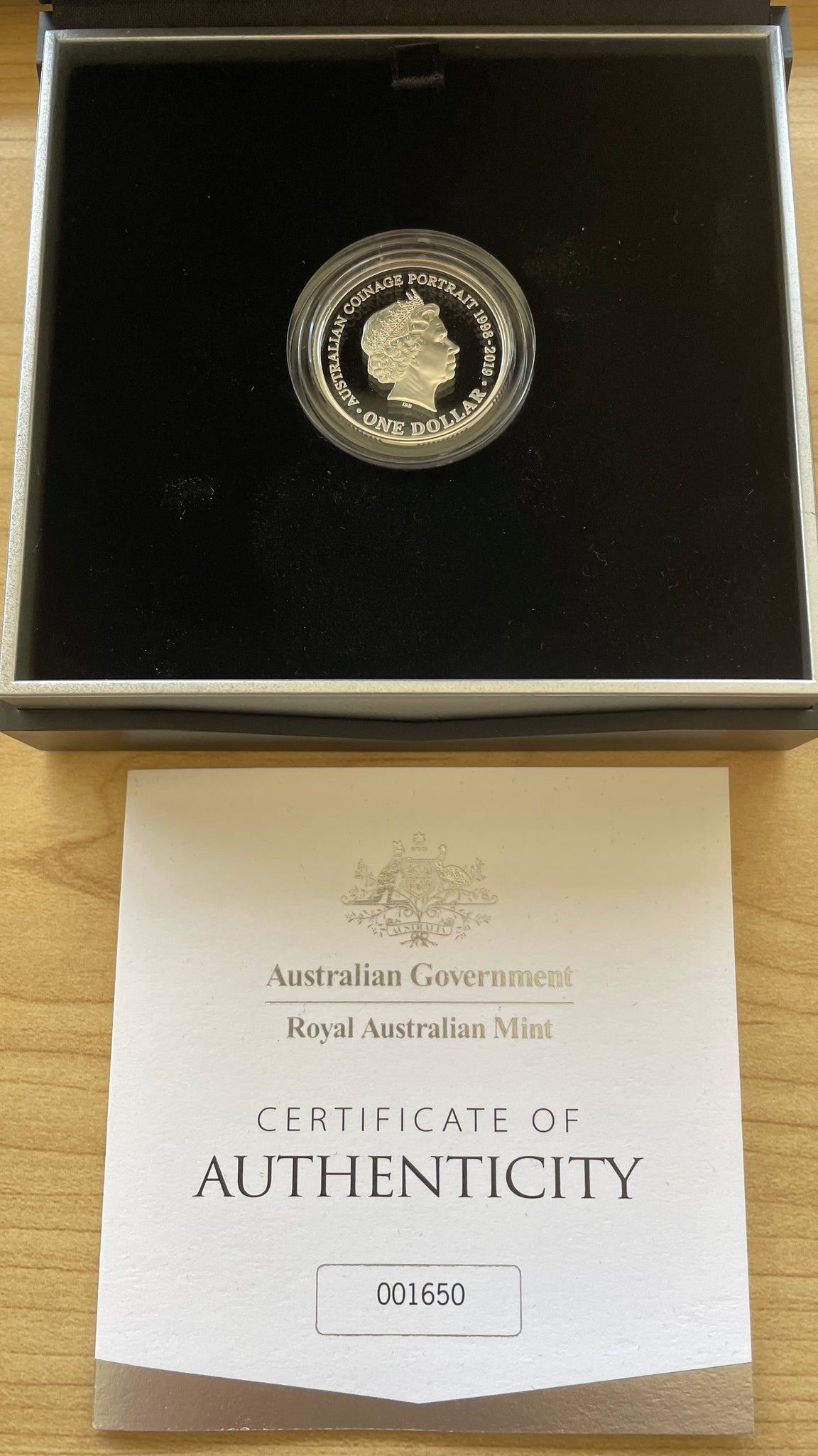Australia 2019 Royal Australian Mint $1 6th Portrait A New Effigy Era Queen Elizabeth Silver Proof Coin