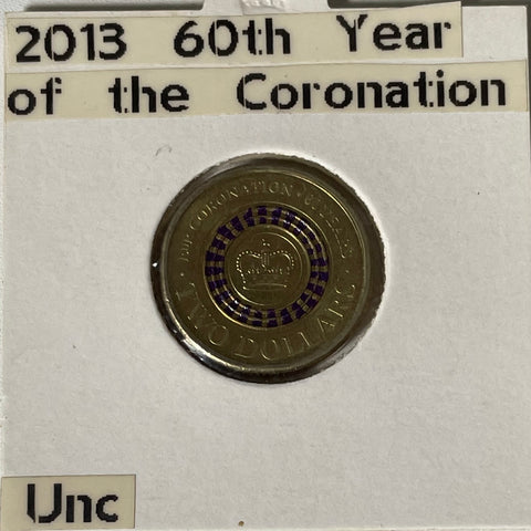 2013 $2 60th Anniversary of the Coronation QEII Uncirculated Coin No Mintmark