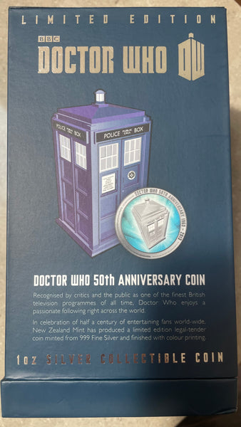 Niue 2013 $2 Dr Who 50th Anniversary 1 oz Silver Proof Coin