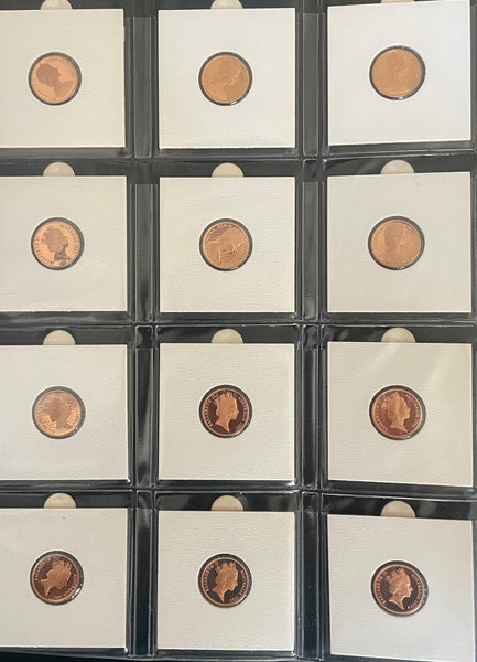 Australian 1966-1991 1c One Cent Proof Coin Collection
