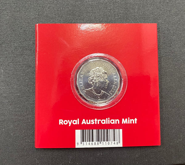 2023 Perth Mint Australian Lunar Year of the Rabbit 50c Uncirculated Carded Coin