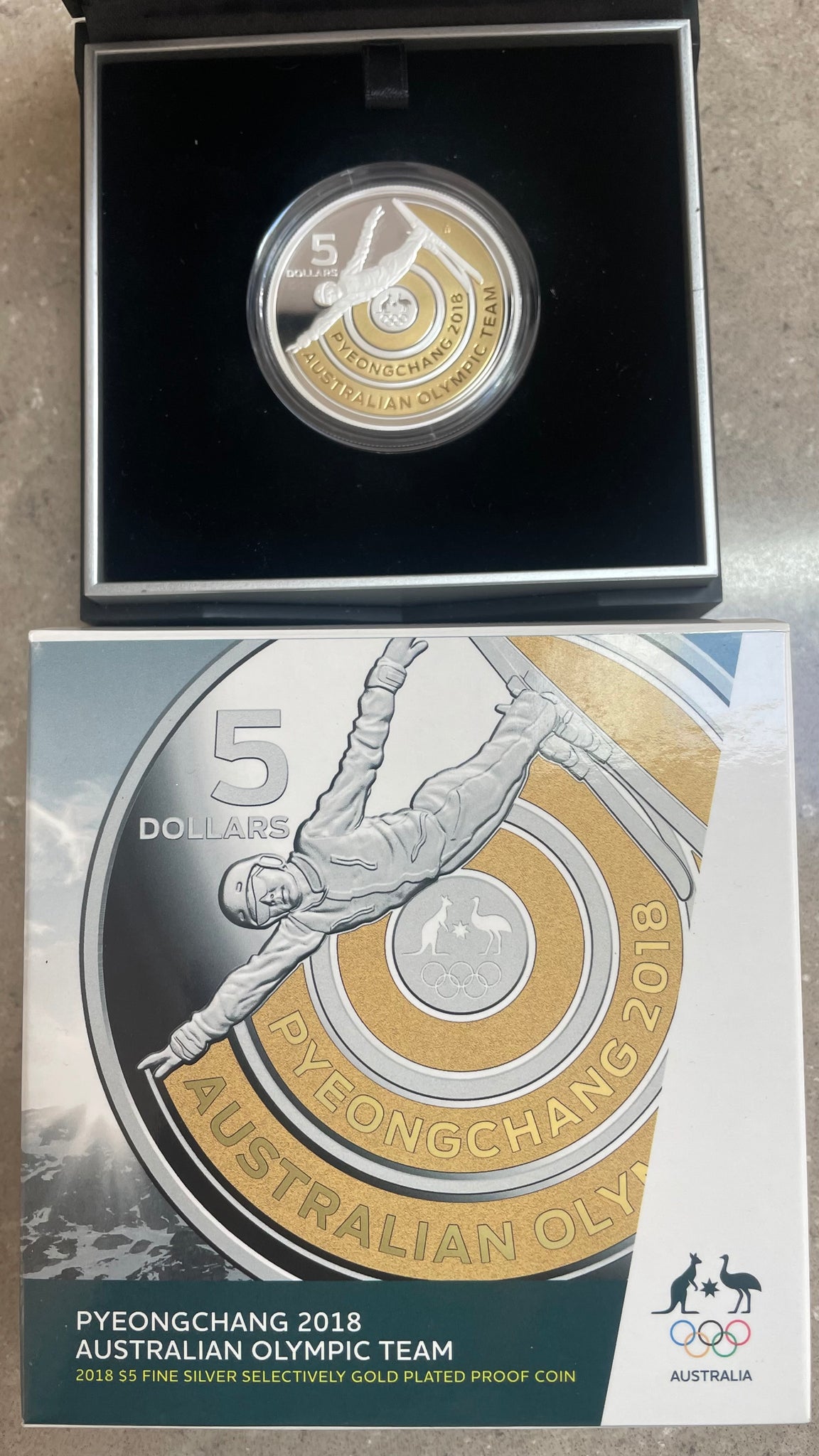 Australia 2018 RAM $5 Pyeongchang Winter Olympics Fine Silver Proof Coin