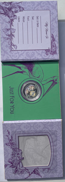 Australia 2021 Perth Mint 50c New Born Baby  Coloured Silver 1/2 ounce Proof Coin