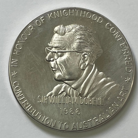 Australia 1966 Sir William Dobell  Newcastle Numismatic Society Silver Medallion
