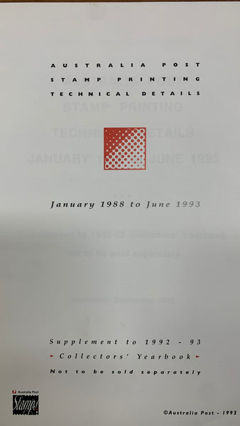 Australia Post 1992/1993 Collectors Year book
