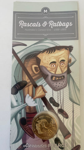 Australia 2018 $1 One Dollar RASCALS & RATBAGS Alexander Pearce 'C' mintmark