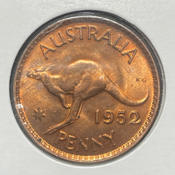 Australia 1952M 1d One Penny about Uncirculated Condition