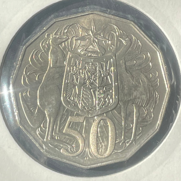Australia 2016 50c Coat of Arms Frosted Queen Elizabeth II  Uncirculated Coin