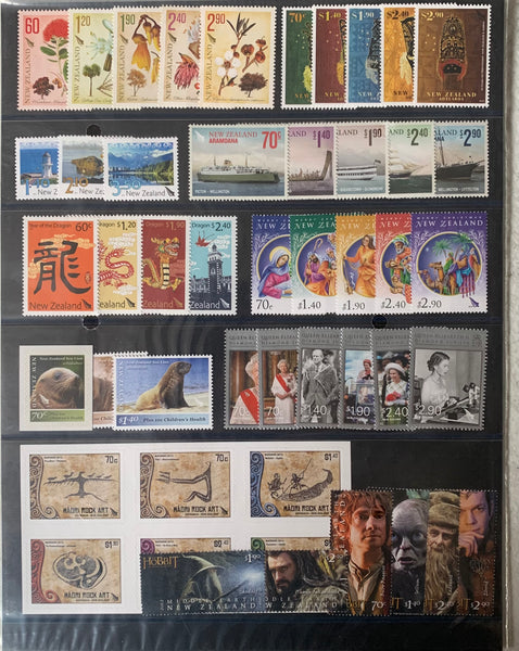 New Zealand 2012 Post Office Year Book containing all the different simplified stamps issued that year