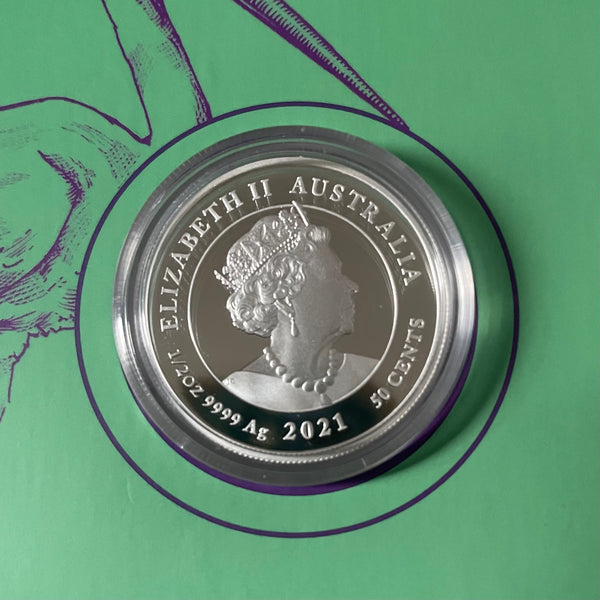 Australia 2021 Perth Mint 50c New Born Baby  Coloured Silver 1/2 ounce Proof Coin