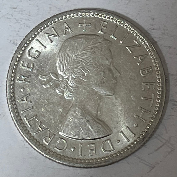 Australia 1953 2/- Florin Silver Coin Uncirculated
