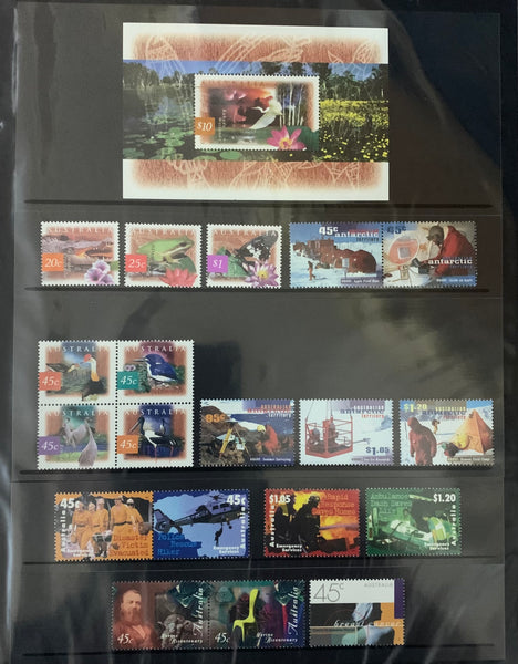 Australia Post 1997 Year Album. This book contains all the different simplified stamps issued in that year.