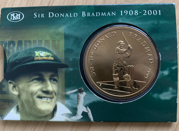 Australia 2001 RAM $5 Uncirculated Coin Sir Donald Bradman 1908 - 2001