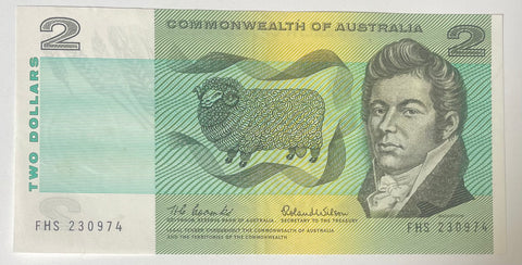 Australia 1966 $2 Commonwealth of Australia Coombs Wilson Banknote aUnc. R81