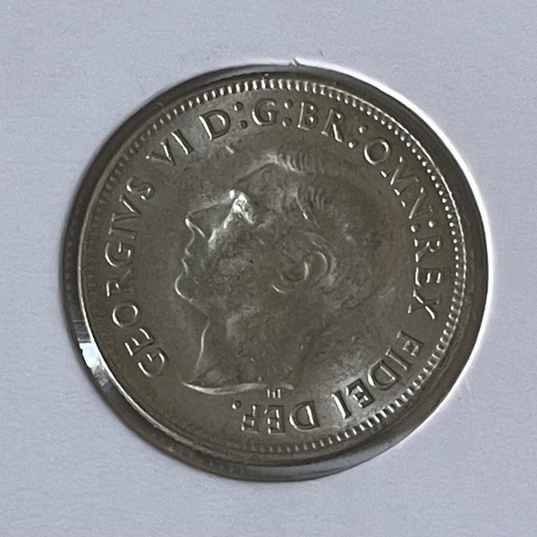 Australia 1950 1/- One Shilling silver coin about Uncirculated