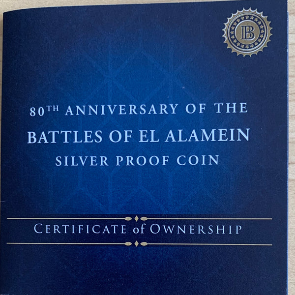Niue 2022 Battles of El Alamein 5oz 999 Silver Coin Box Cert