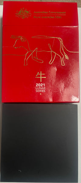 Australia 2021 Royal Australian Mint $1 Lunar New Year of the Ox 1/2oz Silver Uncirculated Ingot