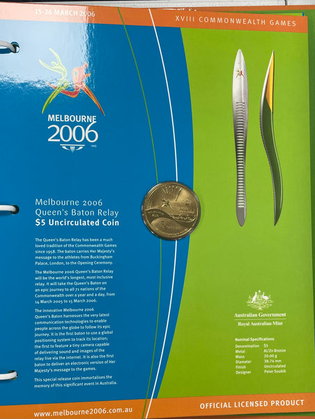 2006 Australia 50c Fifty Cents Uncirculated Commonwealth Games set of 17 coins