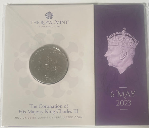 Great Britain UK 2023 Royal Mint £5 Coronation of King Charles III Uncirculated Commemorative Coin
