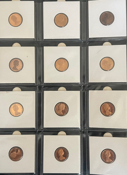 Australian 1966-1991 1c One Cent Proof Coin Collection