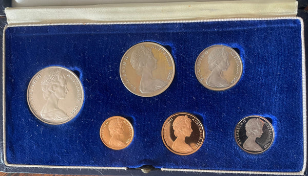 Australia 1966 Royal Australian Mint Proof Year Coin Set in Dark Blue Case