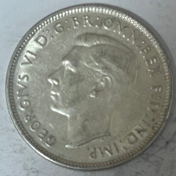 Australia 1942s Mint 2/- Florin Silver Coin about Uncirculated