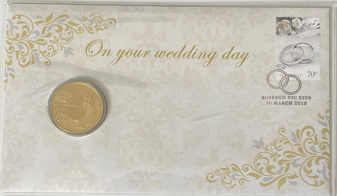 2015 Australian $1 Congratulations "On your wedding day" PNC