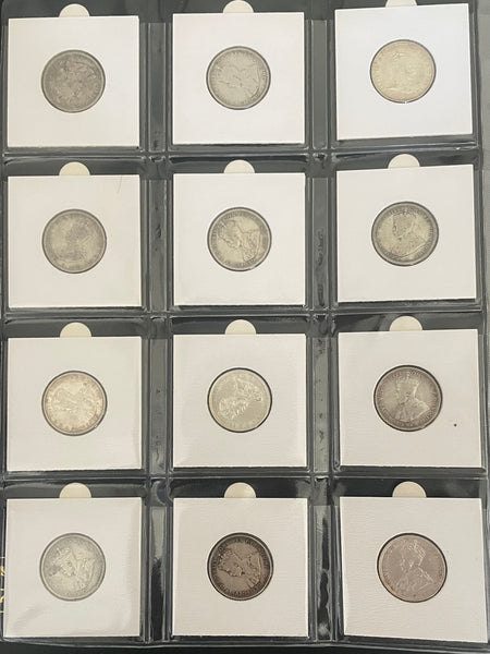 Australian Silver Shilling 1/- Set Complete Including 1921 & 1933