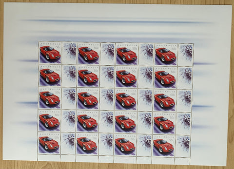 2003 Australia 50c Greetings and Nation Sports Car Sheet